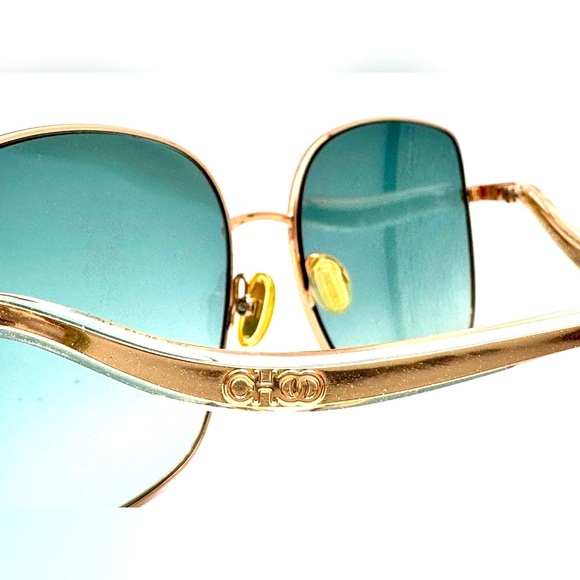 Jimmy Choo Gold and Blue Sunglasses